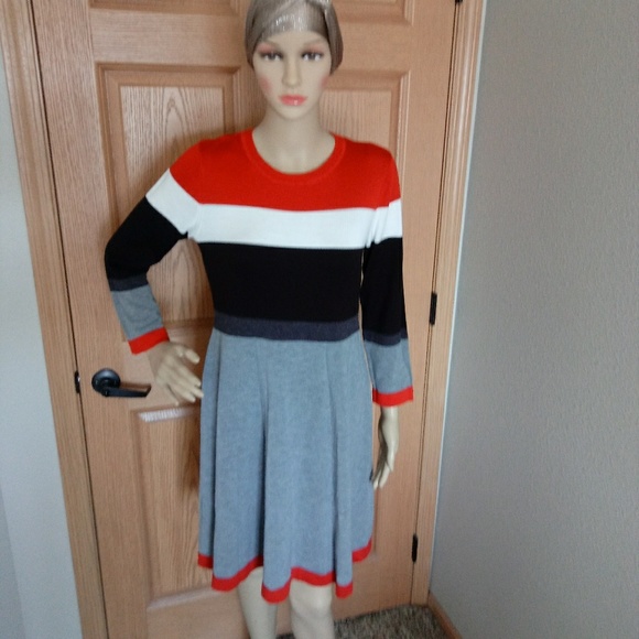 Jessica Howard Colorblock Sweater Dres Size Medium - Picture 7 of 10